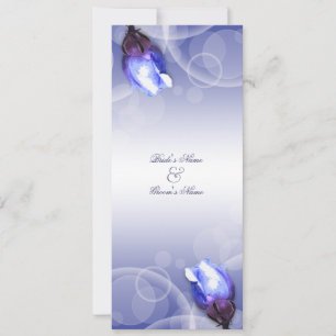 Blue rose wedding invitations