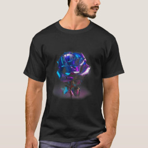 Blue Rose with Pink Flower T-Shirt