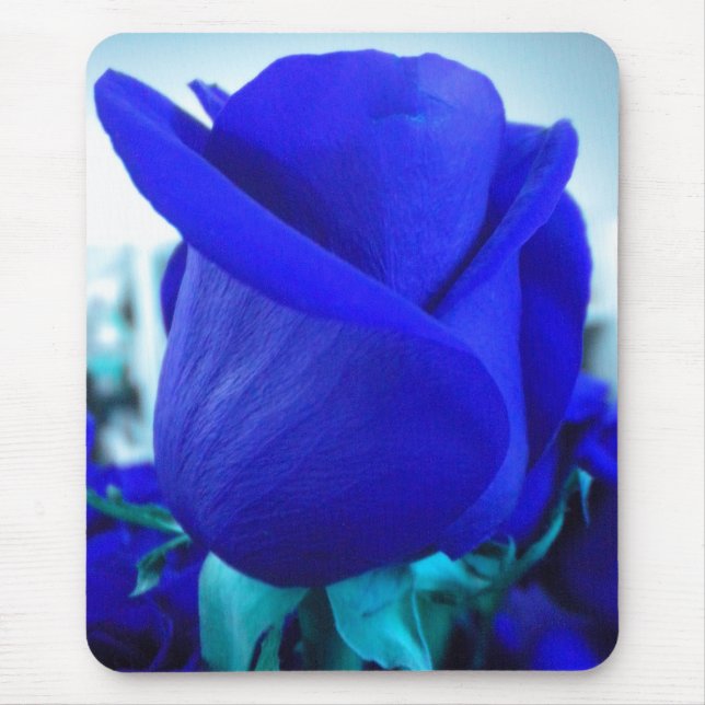 Blue RoseBud2 Mouse pad (Front)