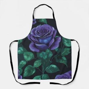 Blue roses apron