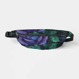 Blue roses bum bags