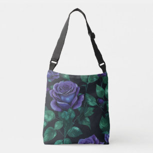 Blue roses crossbody bag