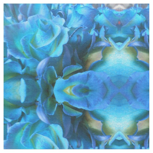 Blue Roses Fabric (Close Up)