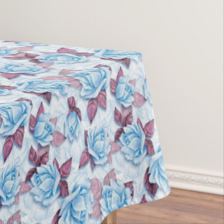 Blue roses. Floral pattern Tablecloth