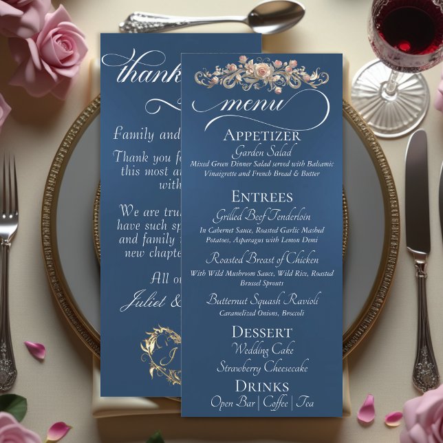 Blue - Roses, Heart & Thank You Menu (Creator Uploaded)