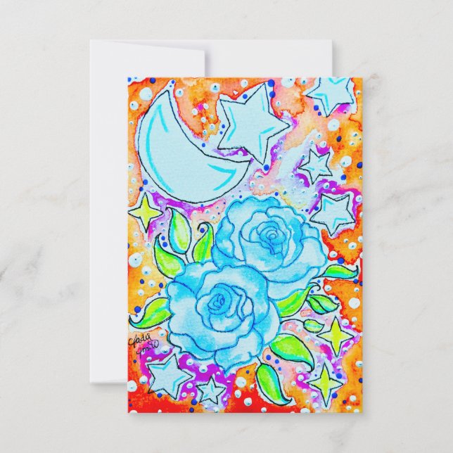 Blue Roses Invitation (Front)