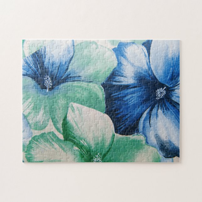 Blue roses jigsaw puzzle (Horizontal)