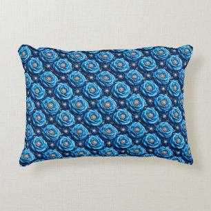 Blue roses Luxury Floral Night Design🌹 Decorative Cushion