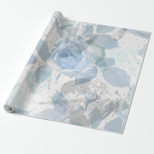 Blue Roses luxury Wrapping Paper