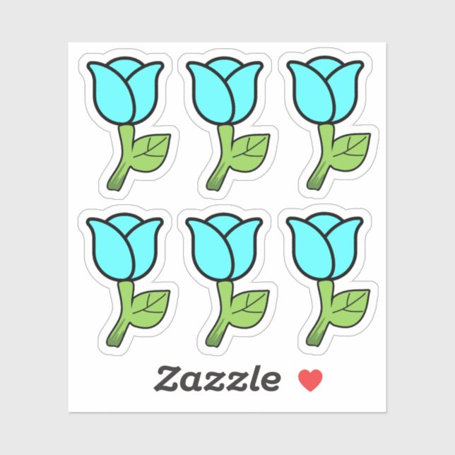 Blue Roses Stickers (Sheet)