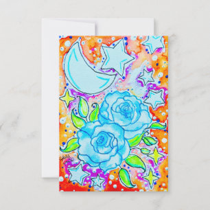 Blue Roses Thank You Card
