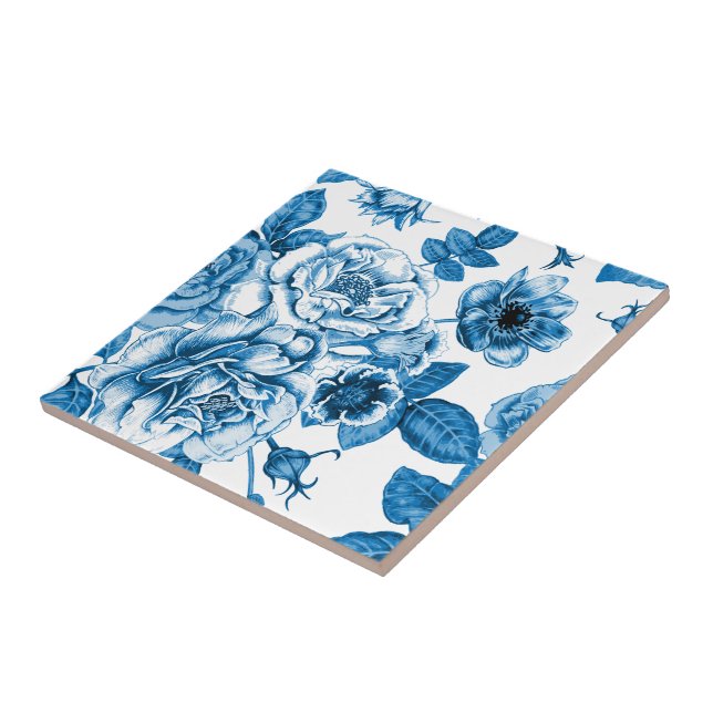 Blue Roses Tile (Side)