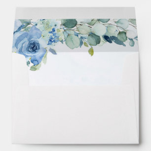 Blue Roses Watercolor  Envelope