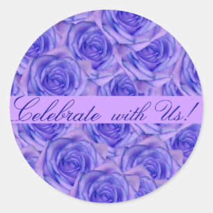 Blue Roses Wedding Sticker