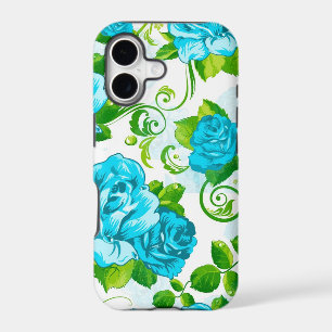 Blue Roses White Background