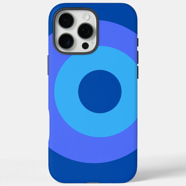 Blue Round Apple iPhone 16 Pro Max Case (Back)