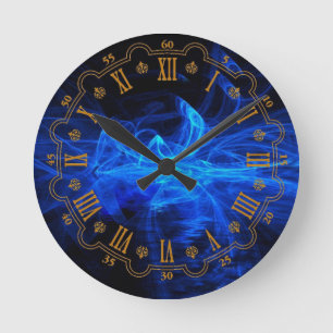 Blue Round Clock