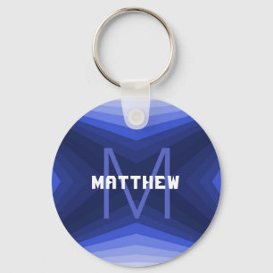 Blue Round Keychain - HAMbyWG Personalizable