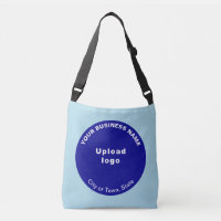 Blue Round Shape Business Brand on Crossbody Bag
