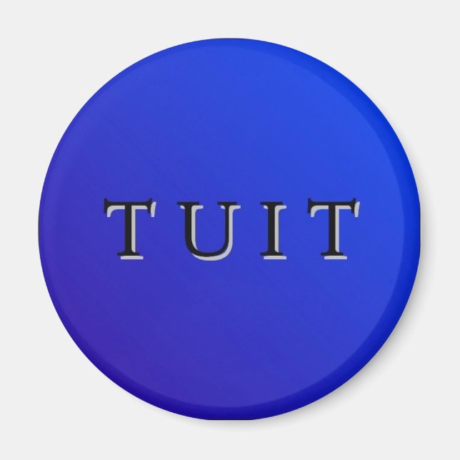 Blue Round Tuit Magnet (Front)