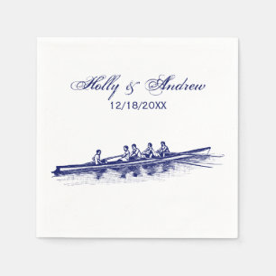 Blue Rowing Rowers Crew Team Water Sports Napkin