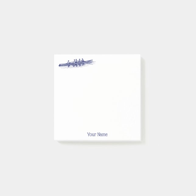 Blue Rowing Rowers Crew Team Water Sports Post-it Notes (Front)