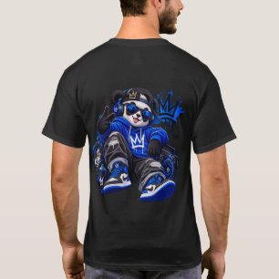 Blue Royal Bear Streetwear Graphic T-Shirt