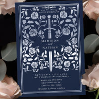 Blue Royal Mediaeval Silver Sword Wedding 