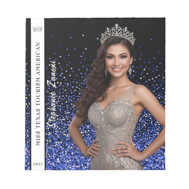 Blue Royale Pageant Photo Autograph Pad (Front)