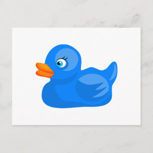 Blue Rubber Duck Postcard