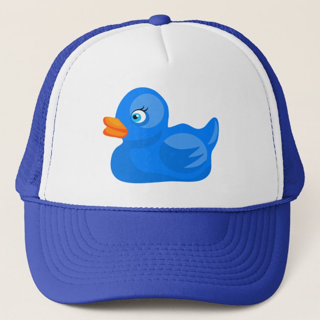 Blue Rubber Duck Trucker Hat (Front)