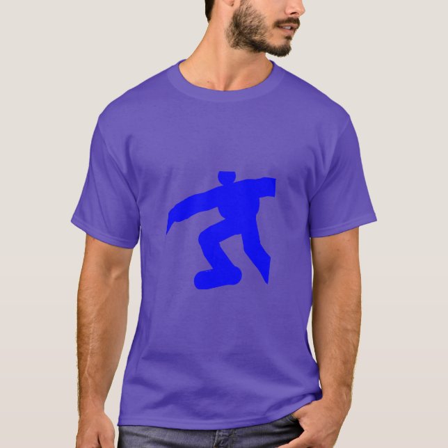 Blue Running Man Purple T-Shirt (Front)