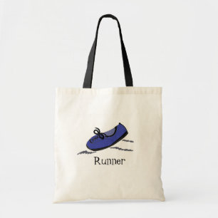 Blue Running Shoe - Runner Tote Bag