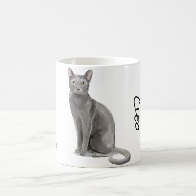 Blue Russian Feline Coffee Mug (Center)