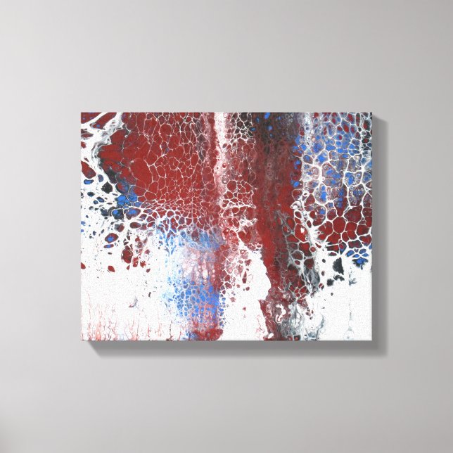 Blue Rust Acrylic Abstract Canvas Print (Front)