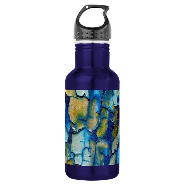 Blue Rust, And Gold Chipping Paint 532 Ml Water Bottle (Front)