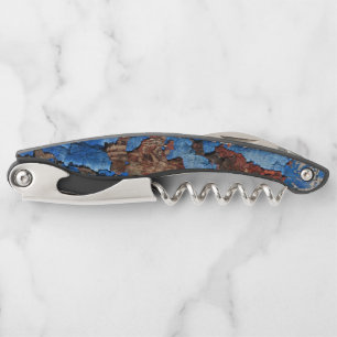 Blue Rust chipping paint weathered look  Corkscrew