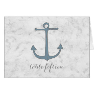 Blue Rustic Anchor Wedding Table Number