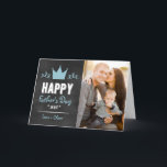 Blue Rustic Chalkboard Father's Day Card<br><div class="desc">Fun and whimsical father's day card featuring blue crown on rustic chalkboard background. Similar items are available.</div>