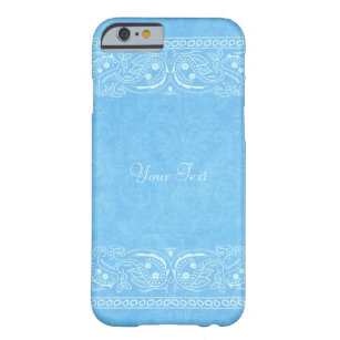 Blue Rustic Paisley Country Western Wedding Barely There iPhone 6 Case