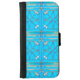Blue Rusty Vintage Steel Door iPhone 6 Wallet Case