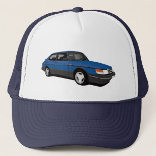 Blue Saab 900 Turbo Coupé Trucker Hat