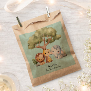 BLUE SAFARI BABY SHOWER FAVOUR BAGS