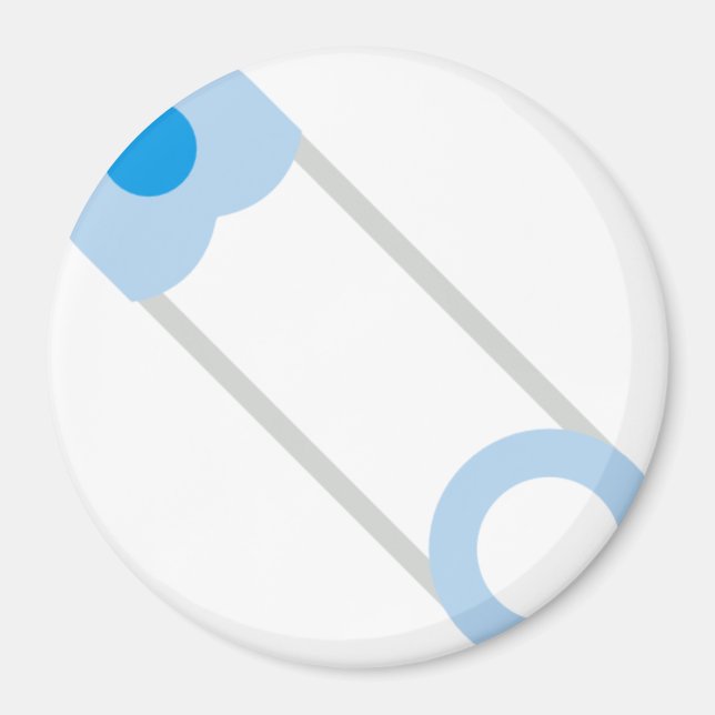 blue safety pin magnet (Front)