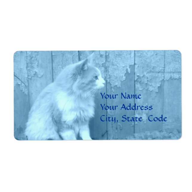 Blue Sahara (cat ) Address labels (Front)