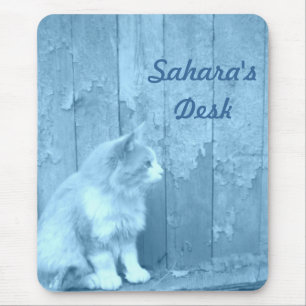Blue Sahara (Cat) Mouse Pad *PERSONALIZE*