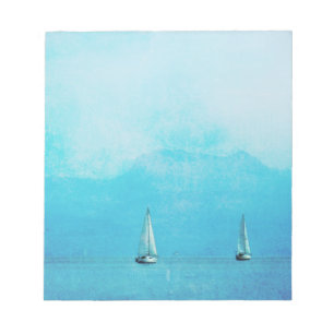blue sailing notepad