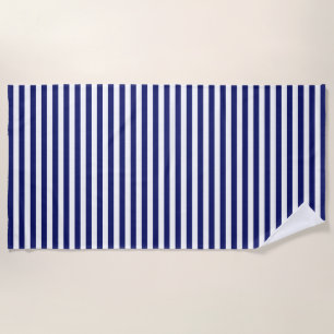 Blue Sailor Stripe (small scale) Beach Towel