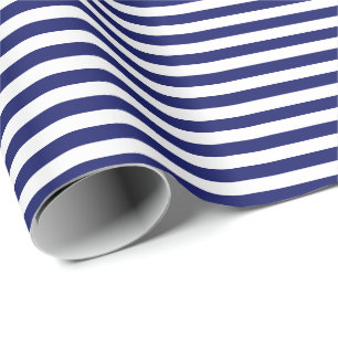 Blue Sailor Stripe (small scale) Wrapping Paper