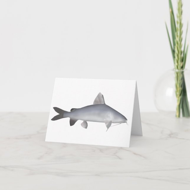 Blue Salmon Catfish Note Card (Front)